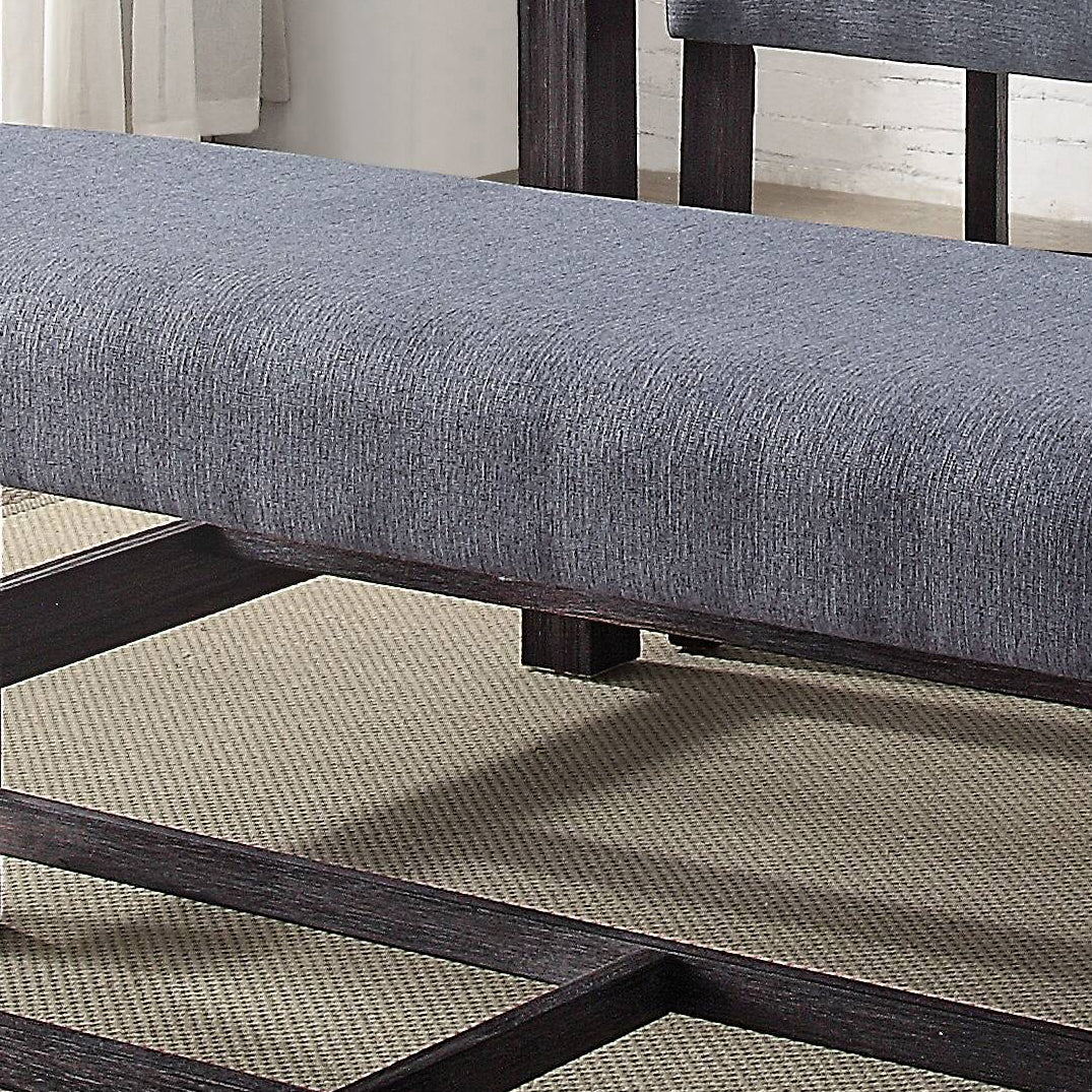 Grey and Weathered Espresso Counter Height Bench