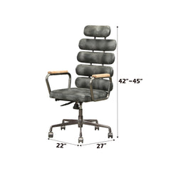 Calan Vintage Black Top Grain Leather Office Chair