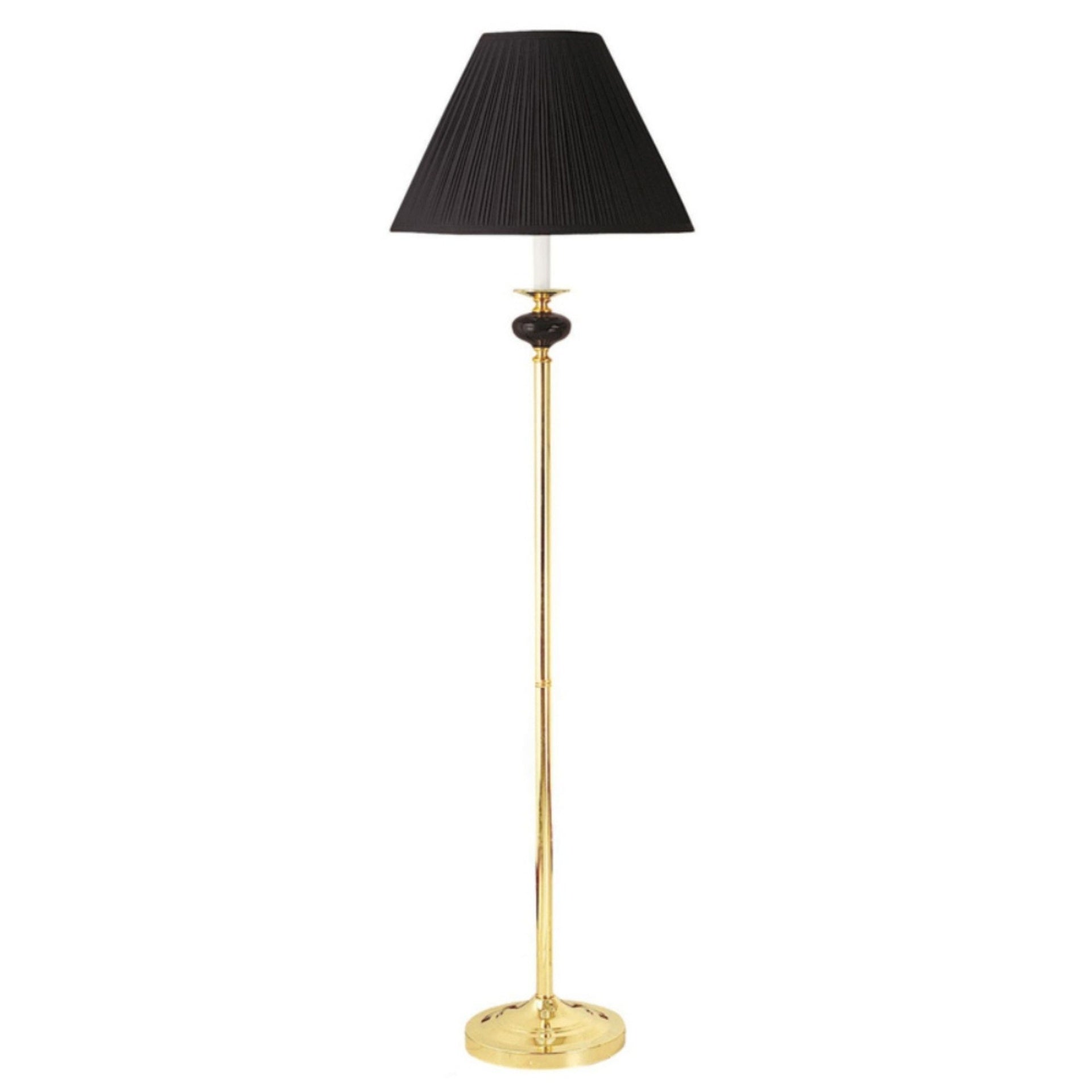 3-Piece Ceramic Lamp Set, Floor and Table Lamps, Black finish