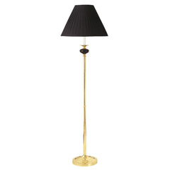 3-Piece Ceramic Lamp Set, Floor and Table Lamps, Black finish