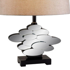 25.5" Tall Polyresin Table Lamp with Bronze finish and Glass Accents