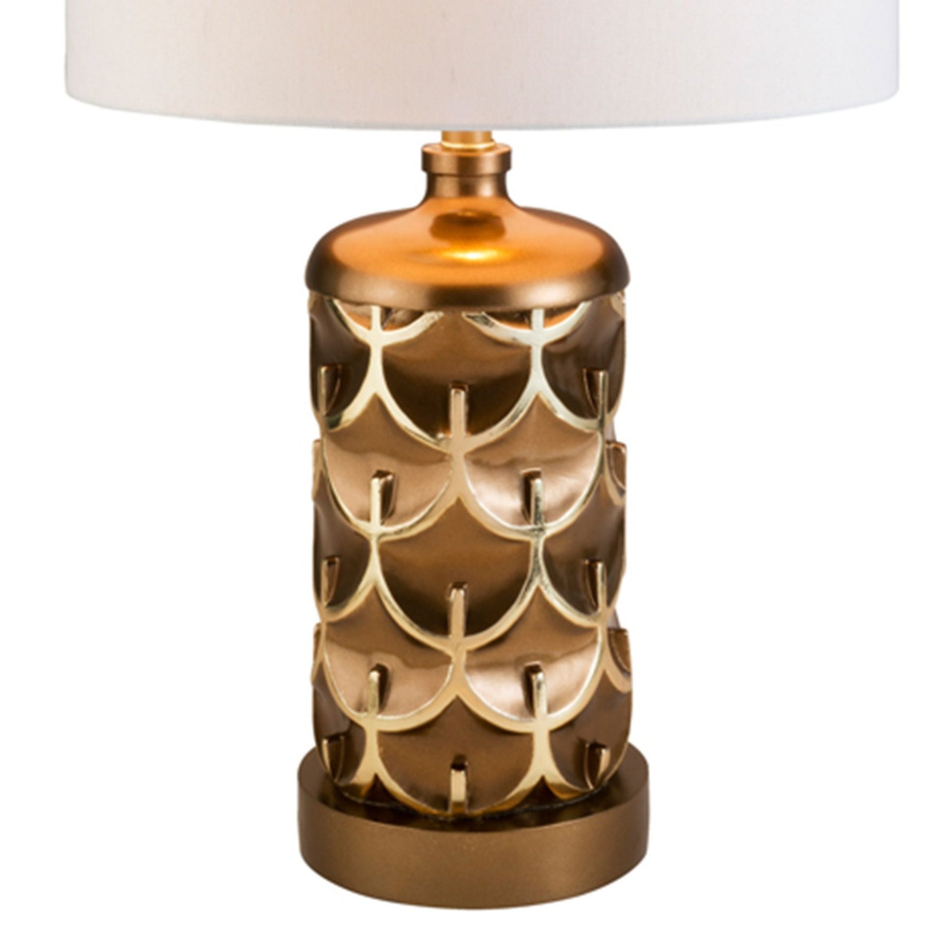 28.5" Tall Polyresin Table Lamp "Mystic Owl" with Golden finish