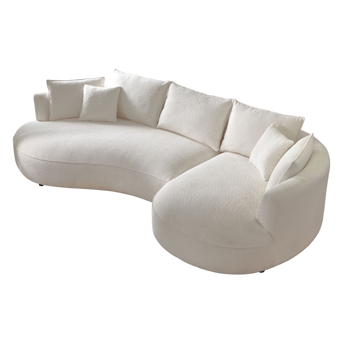 Curved Sofa with Ingenious Shape Beige(Same Sku:W876S00301)