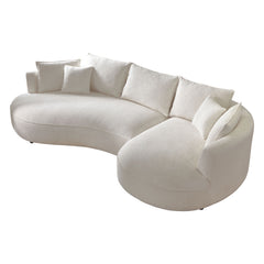 Curved Sofa with Ingenious Shape Beige(Same Sku:W876S00301)