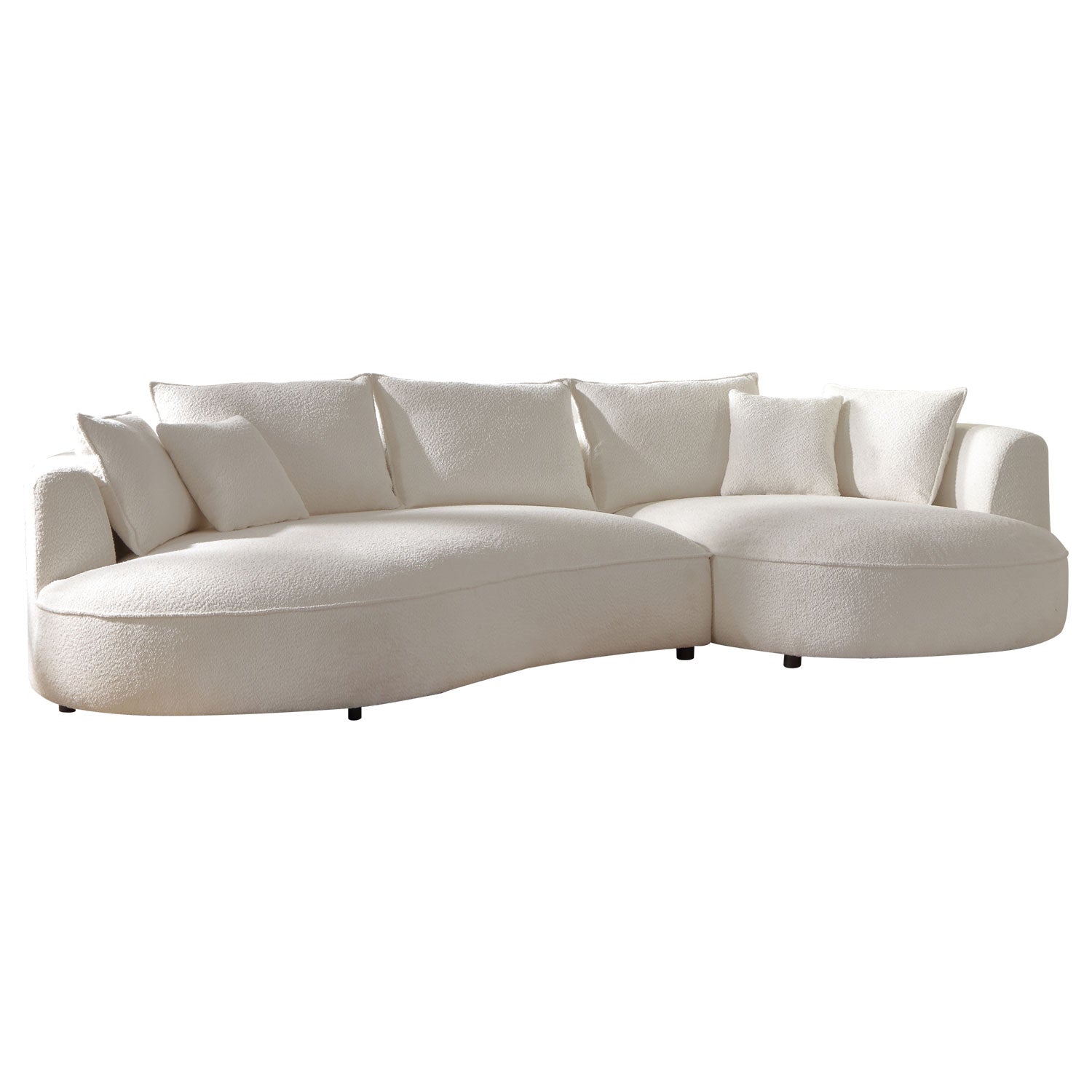 Curved Sofa with Ingenious Shape Beige(Same Sku:W876S00301)