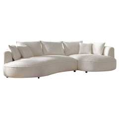 Curved Sofa with Ingenious Shape Beige(Same Sku:W876S00301)