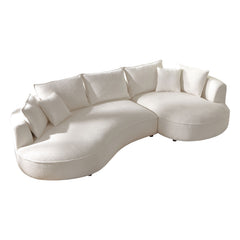 Curved Sofa with Ingenious Shape Beige(Same Sku:W876S00301)
