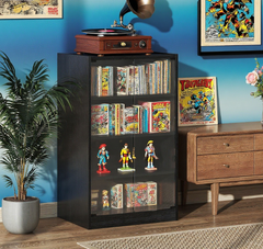 Media Cabinet, Stereo Cabinet, Record Player Stand with Vinyl Record Storage