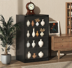 Media Cabinet, Stereo Cabinet, Record Player Stand with Vinyl Record Storage