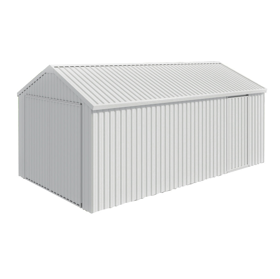 12FT x 20FT Single Garage Metal Shed – Double Door Outdoor Storage Unit Metal Garage Storage Shed