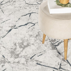 Geometrix GC_DIM1007 Gray 2 ft. 7 in. x 9 ft. 10 in. Area Rug