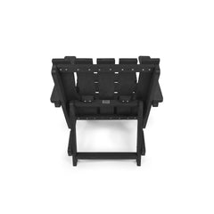 Shoreline Fully Assembled All-Weather HDPE Outdoor Folding Modern Adirondack Chair, Black