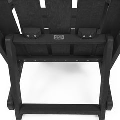 Shoreline Fully Assembled All-Weather HDPE Outdoor Folding Modern Adirondack Chair, Black