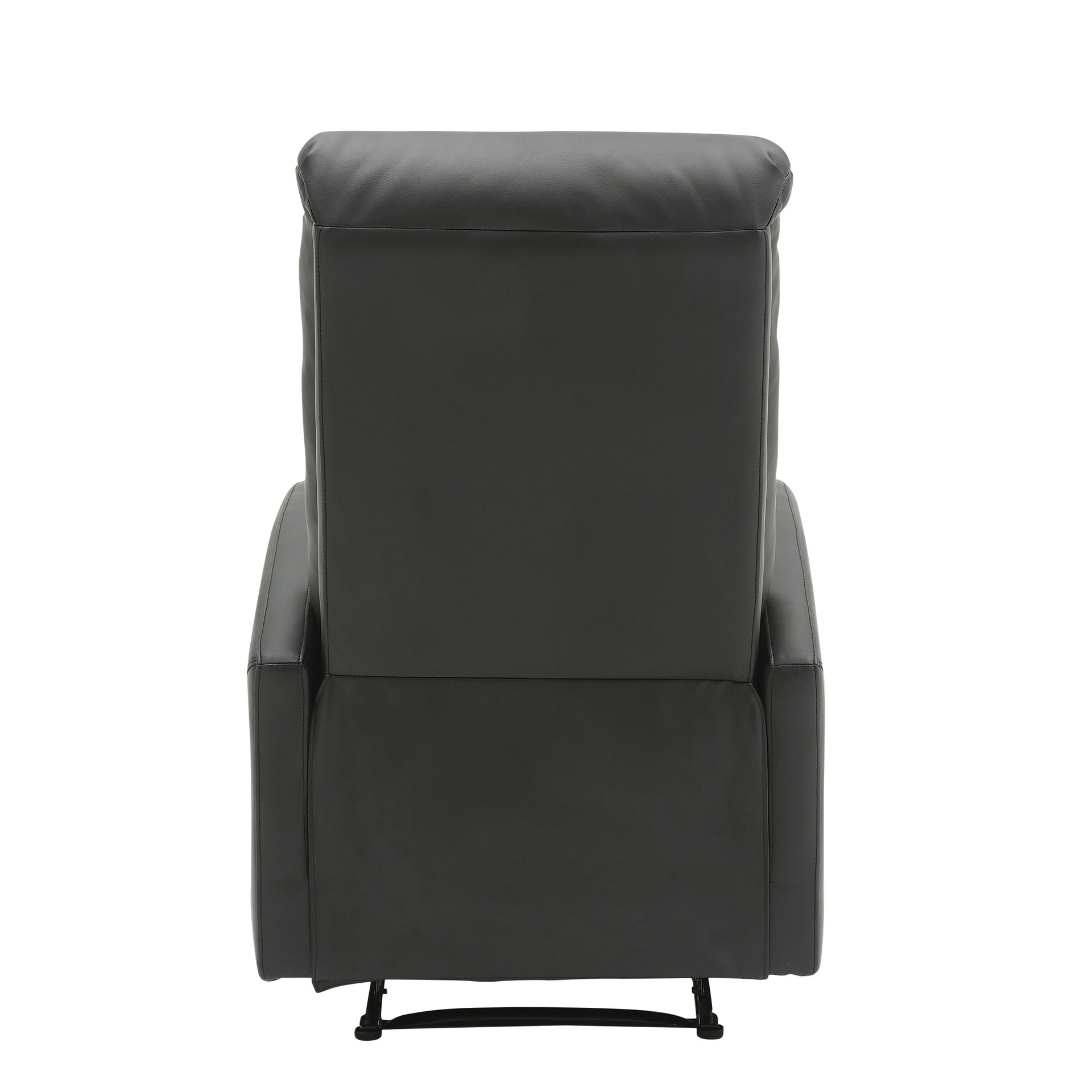 Dormi Contemporary Recliner Chair in Black Faux Leather by LumiSource