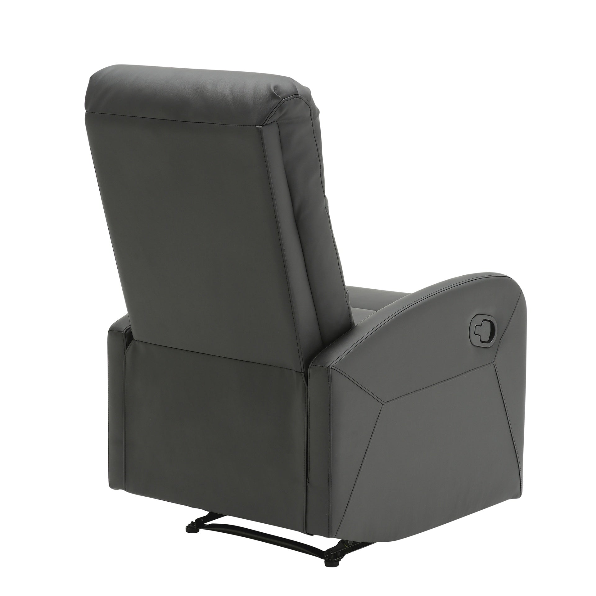 Dormi Contemporary Recliner Chair in Black Faux Leather by LumiSource