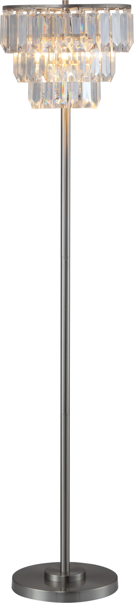 60.5"H CONTEMPORARY CRYSTAL SHADE FLOOR LAMP (1PC/CTN) (1.25/17.63)