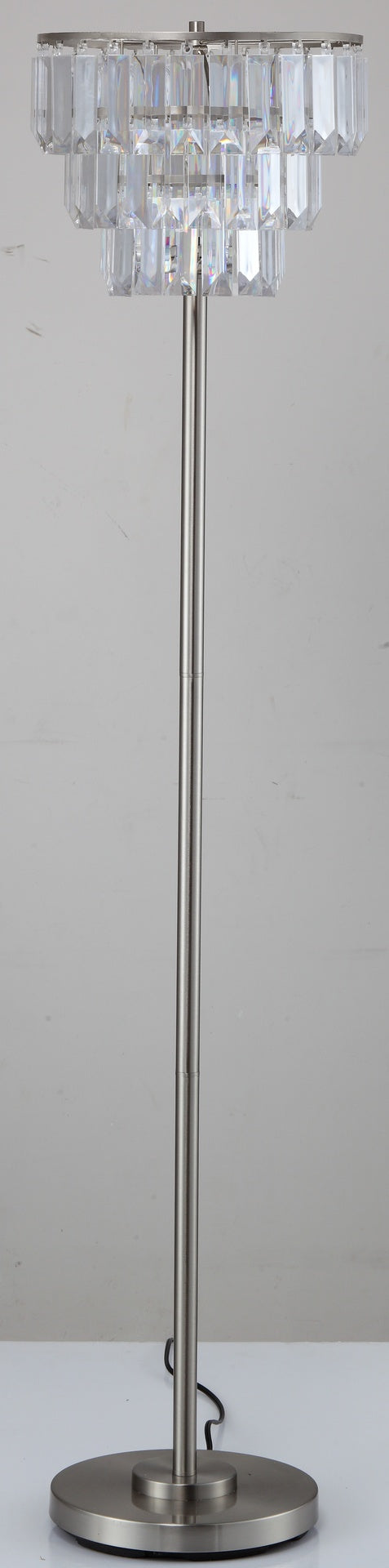 60.5"H CONTEMPORARY CRYSTAL SHADE FLOOR LAMP (1PC/CTN) (1.25/17.63)
