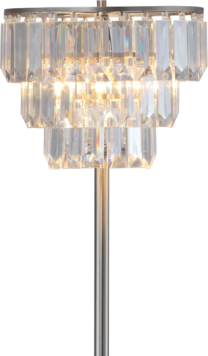 60.5"H CONTEMPORARY CRYSTAL SHADE FLOOR LAMP (1PC/CTN) (1.25/17.63)