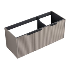 48" Wall Mounted Bathroom Vanity & 3 Soft-Close Doors, KD-Packing ( Excluding Sink )