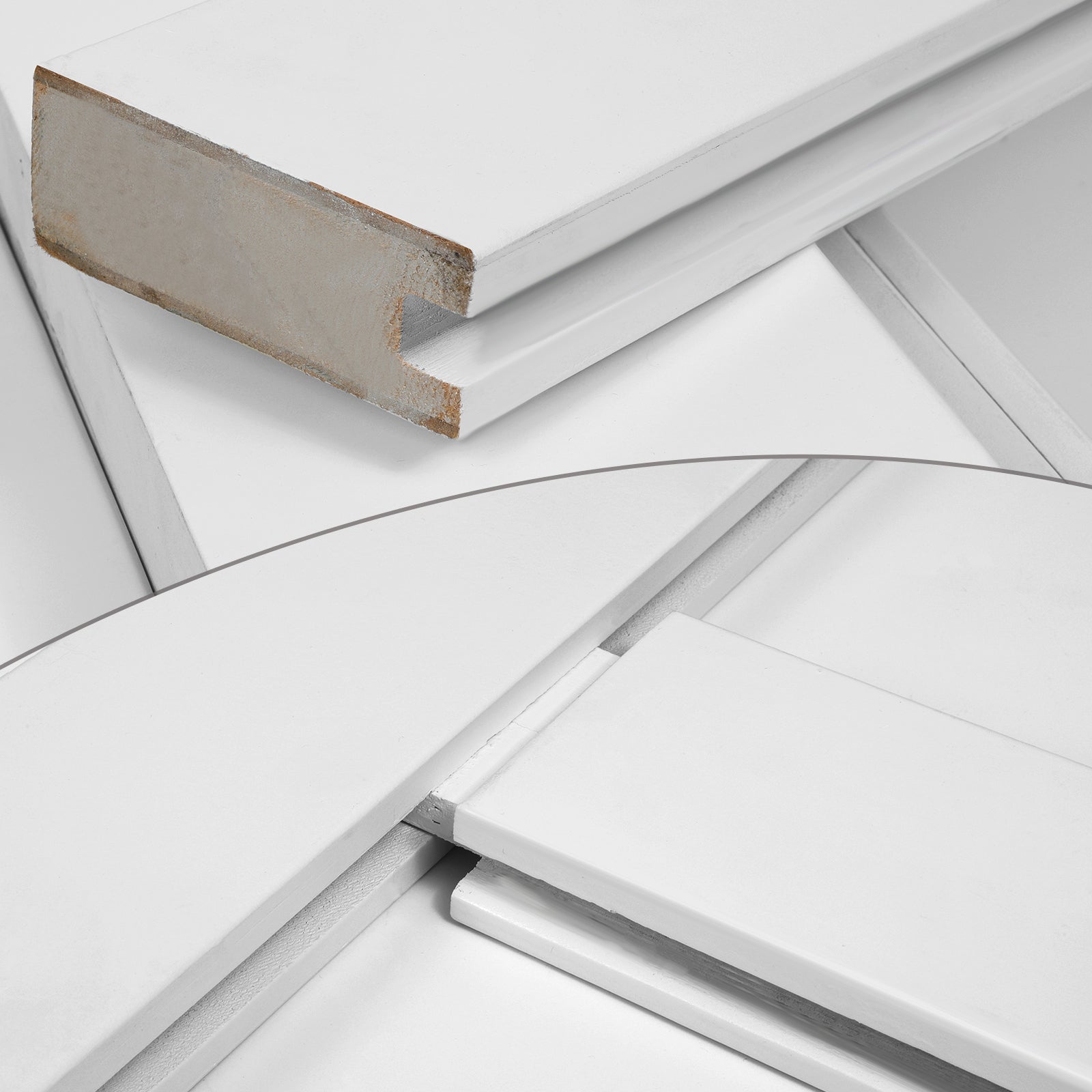 CRAZY ELF 32" x 80" Star Style Real Primed Door Slab, DIY Panel Door, Modern Interior Barn Door, Moisture-proof, Anti-deformation, Pre-Drilled Ready to Assemble, Suitable for Pre-hung and Barn Door
