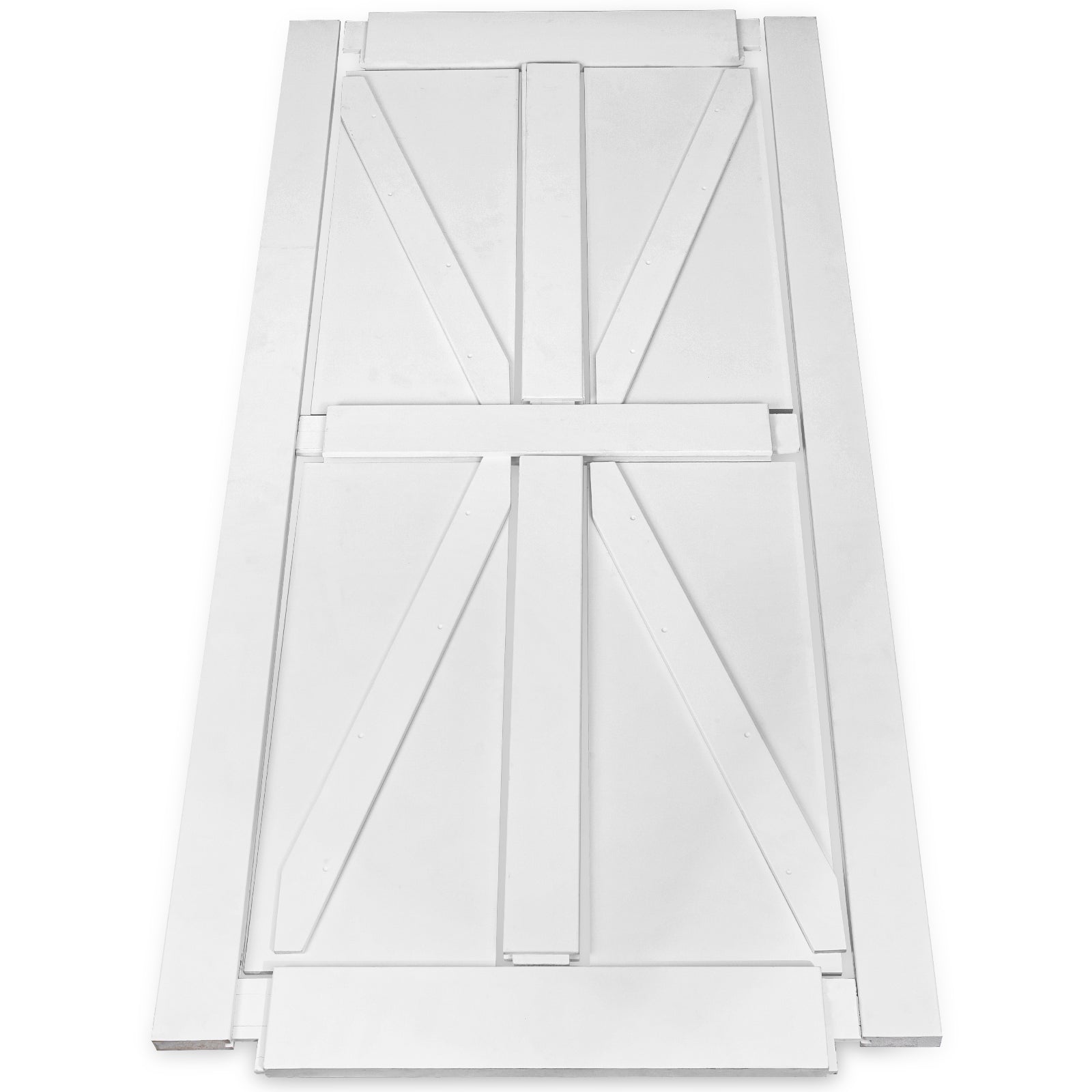 CRAZY ELF 32" x 80" Star Style Real Primed Door Slab, DIY Panel Door, Modern Interior Barn Door, Moisture-proof, Anti-deformation, Pre-Drilled Ready to Assemble, Suitable for Pre-hung and Barn Door