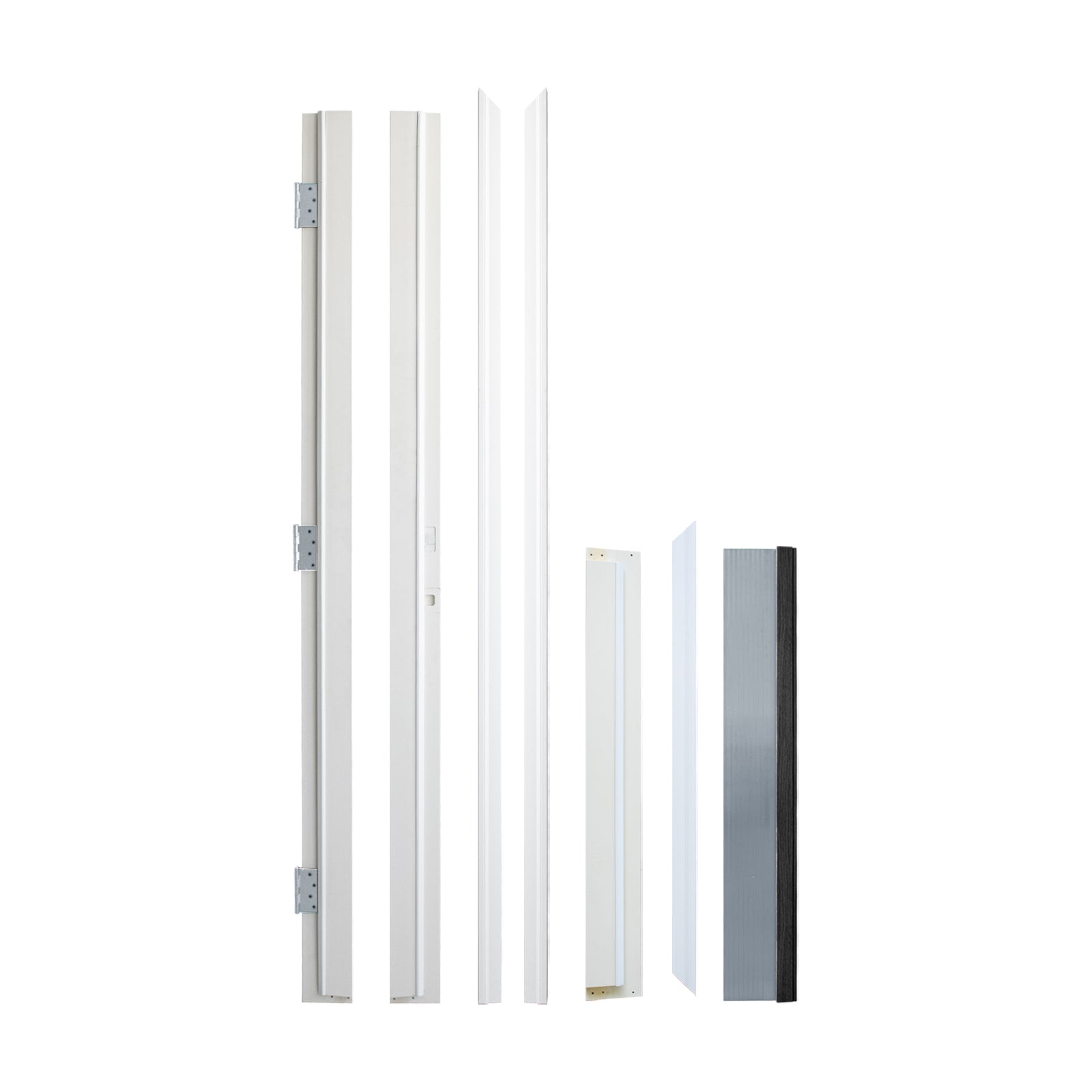 Durable 36 in. x 80 in. Full Lite Decorative Glass Right Hand Inswing Fiberglass Front/Exterior Door- Finished White