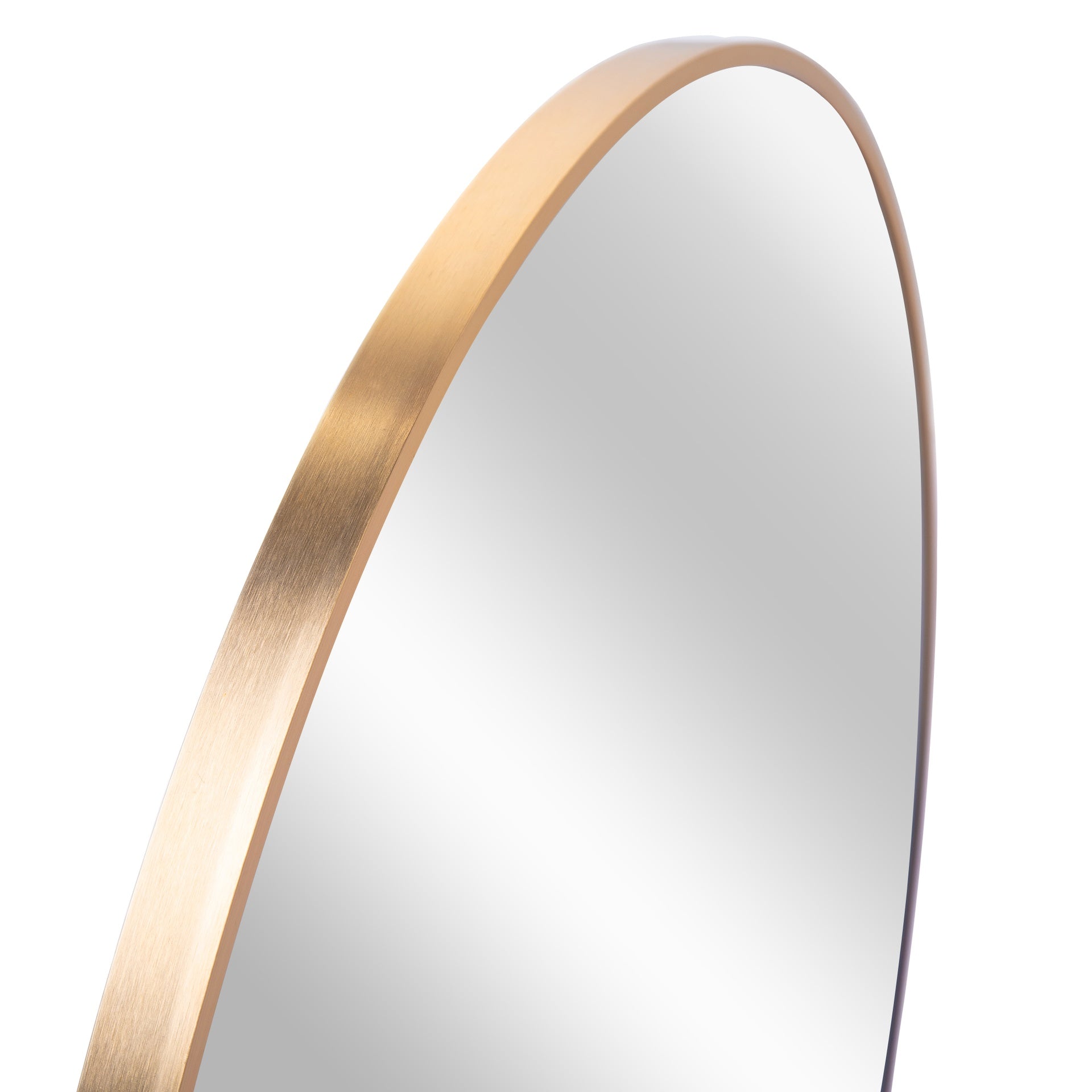 Gold 42 Inch Metal Round Bathroom Mirror