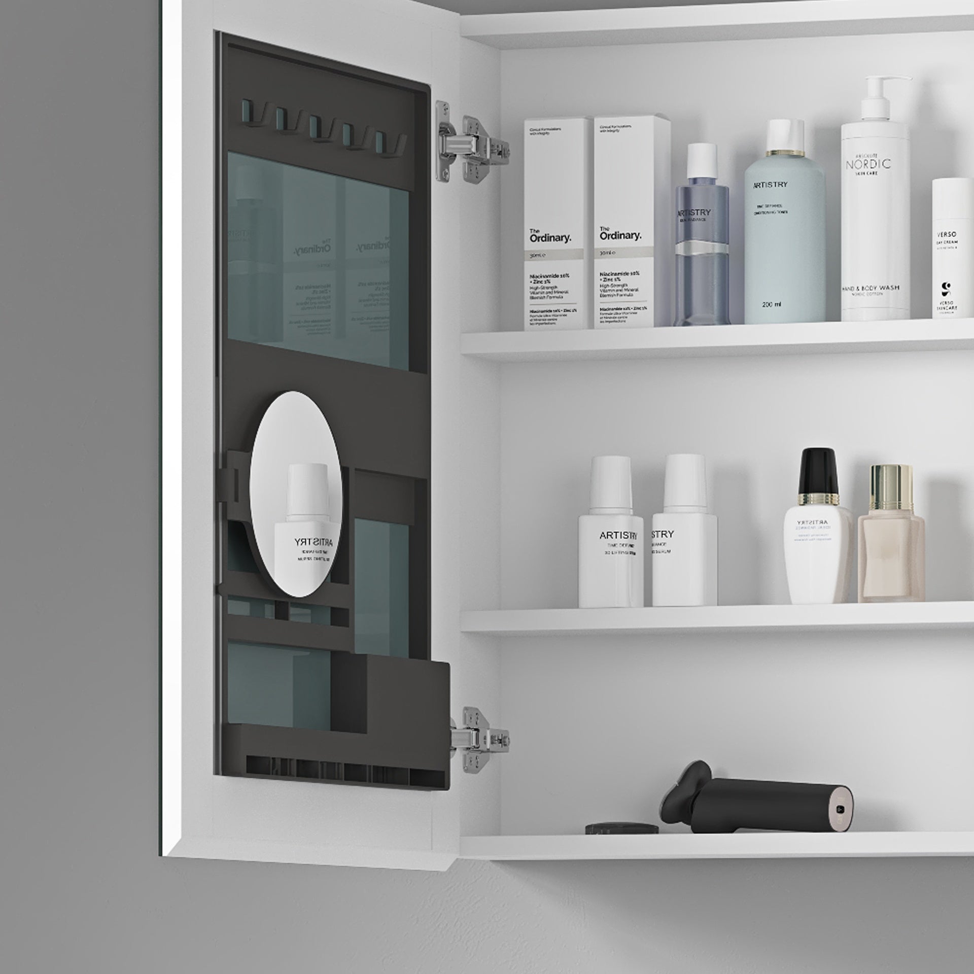 36'' W x 26'' H Surface Frameless Mirror Medicine Cabinet, Beveled Mirror Edges Bathroom Medicine Cabinet