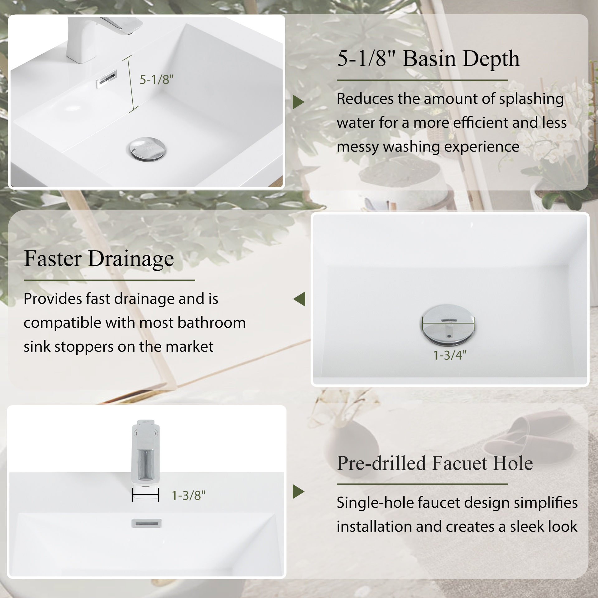 30" Wall-Mounted Bathroom Vanity with Sink, Floating Bathroom Storage Cabinet with Stone Resin Countertop and Soft Close Drawers, Natural Oak 24V15-30NOX2