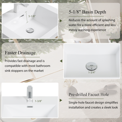 30" Wall-Mounted Bathroom Vanity with Sink, Floating Bathroom Storage Cabinet with Stone Resin Countertop and Soft Close Drawers, Natural Oak 24V15-30NOX2