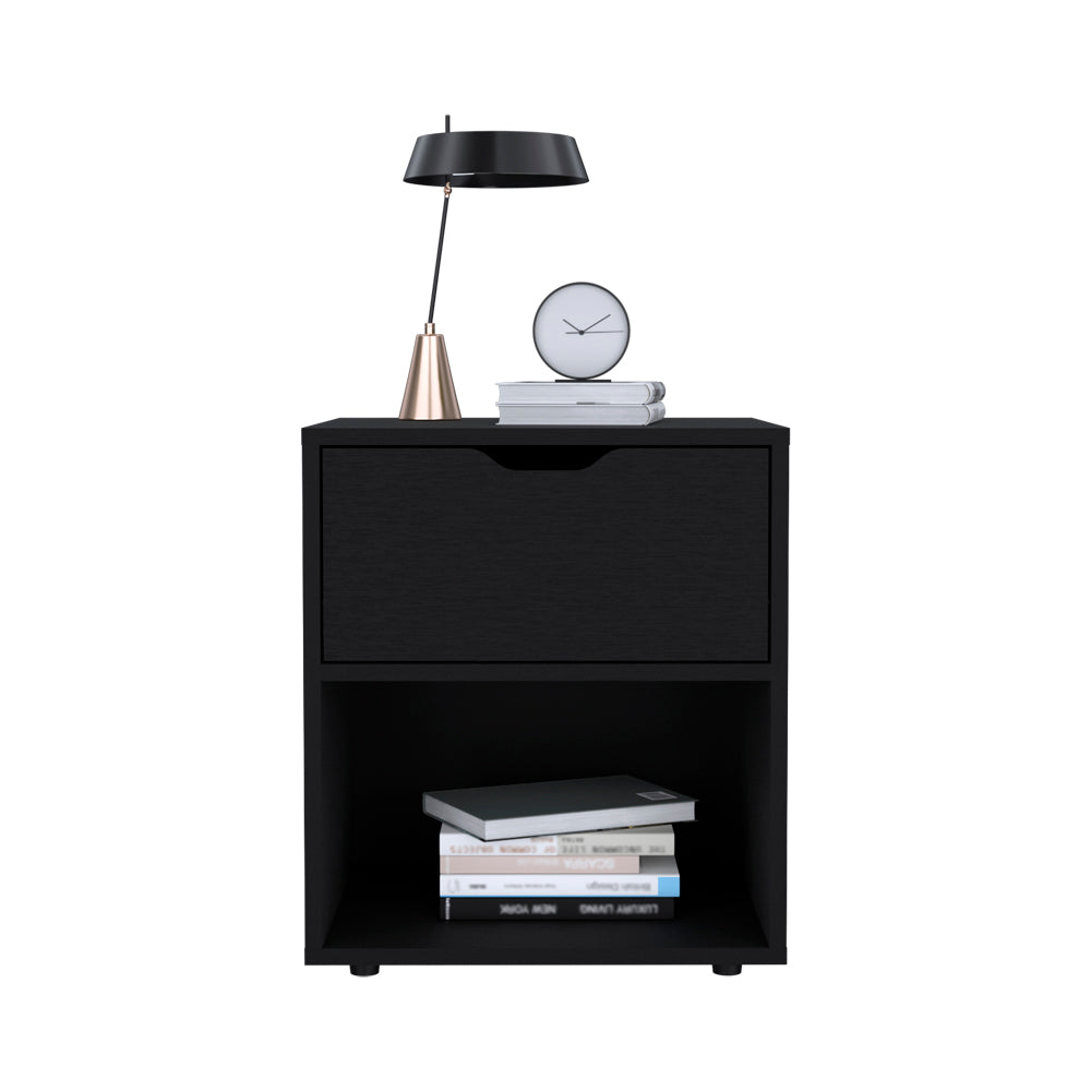 Nightstand Altheimer, Bedroom, Black