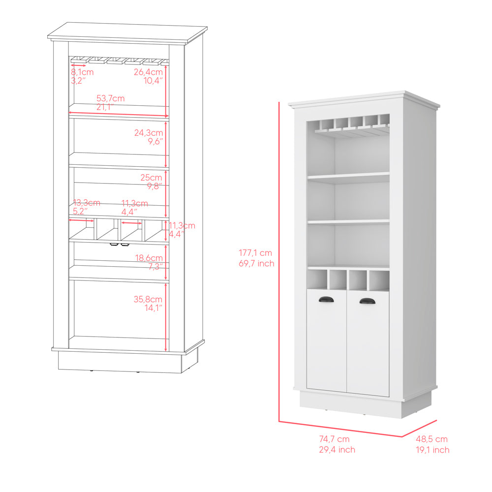 Bar Cabinet Provo, Living Room, White