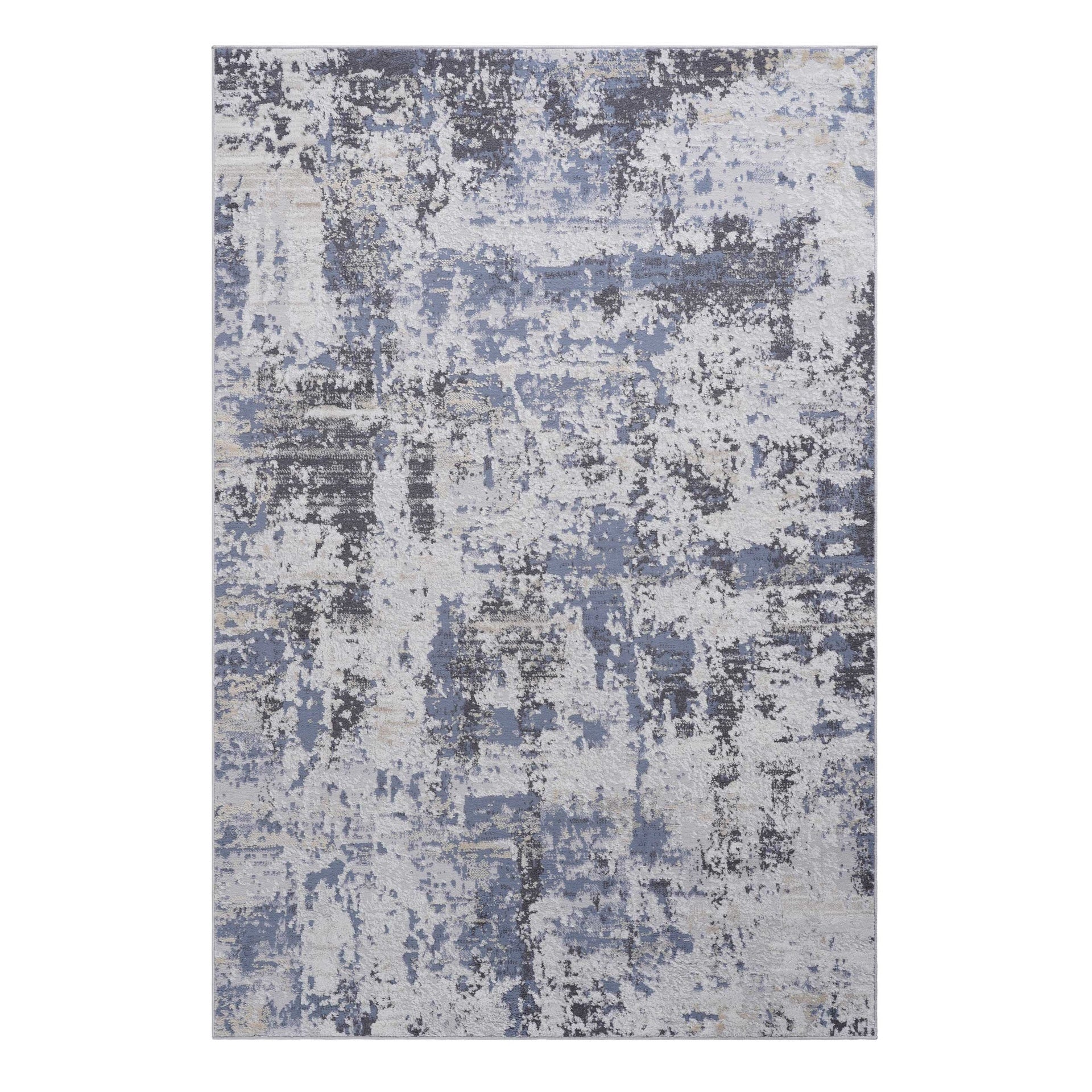 PAYAS Collection 6X9 Grey / Denim / Abstract Area Rug