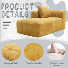 UNITED WE WIN Chenille Loveseat Sofa,Minimalist Modular Couches Sleeper for Living Room Bedroom Apartment Lounge