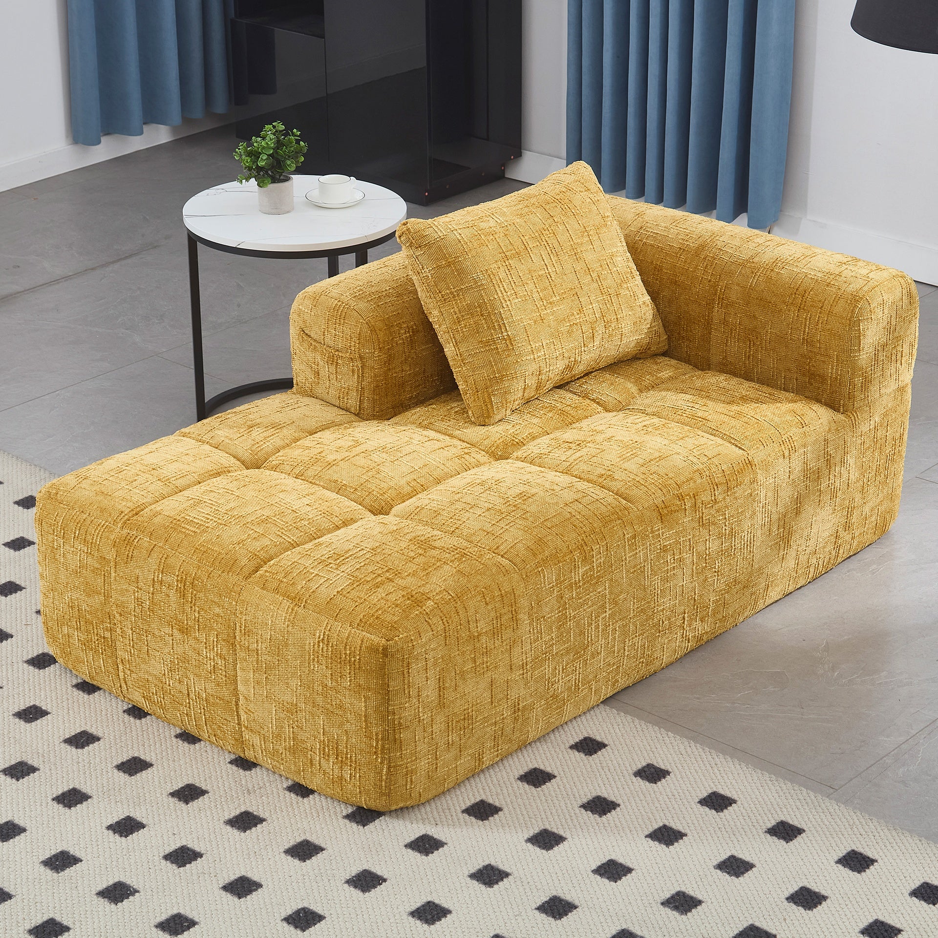 UNITED WE WIN Chenille Loveseat Sofa,Minimalist Modular Couches Sleeper for Living Room Bedroom Apartment Lounge