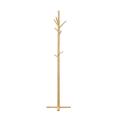 Neutral Finish Modern Coat Rack Solid Wood, Coat Hanger Stand Entryway Home Furniture 1pc