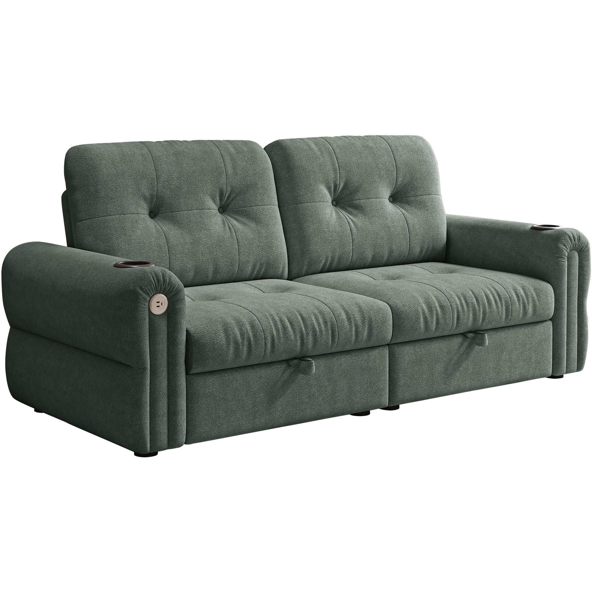 It is a multi-functional sofa, a 80.4-inch convertible sofa bed, and a 2-in-1 piece suitable for both sitting and lying down. Made of  Sheneyron fabric, it is suitable for living rooms, bedrooms