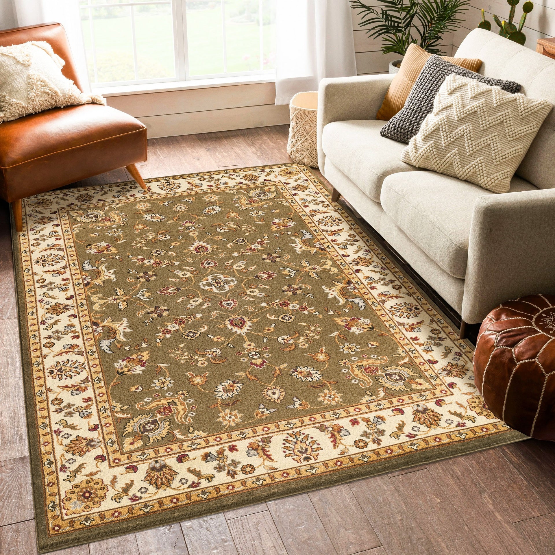 Classic GC_VIN5008 Green 10 ft. 6 in. x 14 ft. 6 in. Area Rug