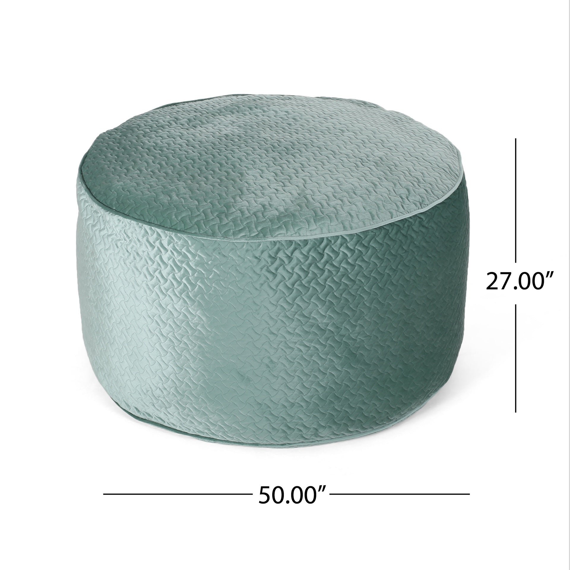 Borroco 4 Foot Short Cylindrical Bean Bag, Teal