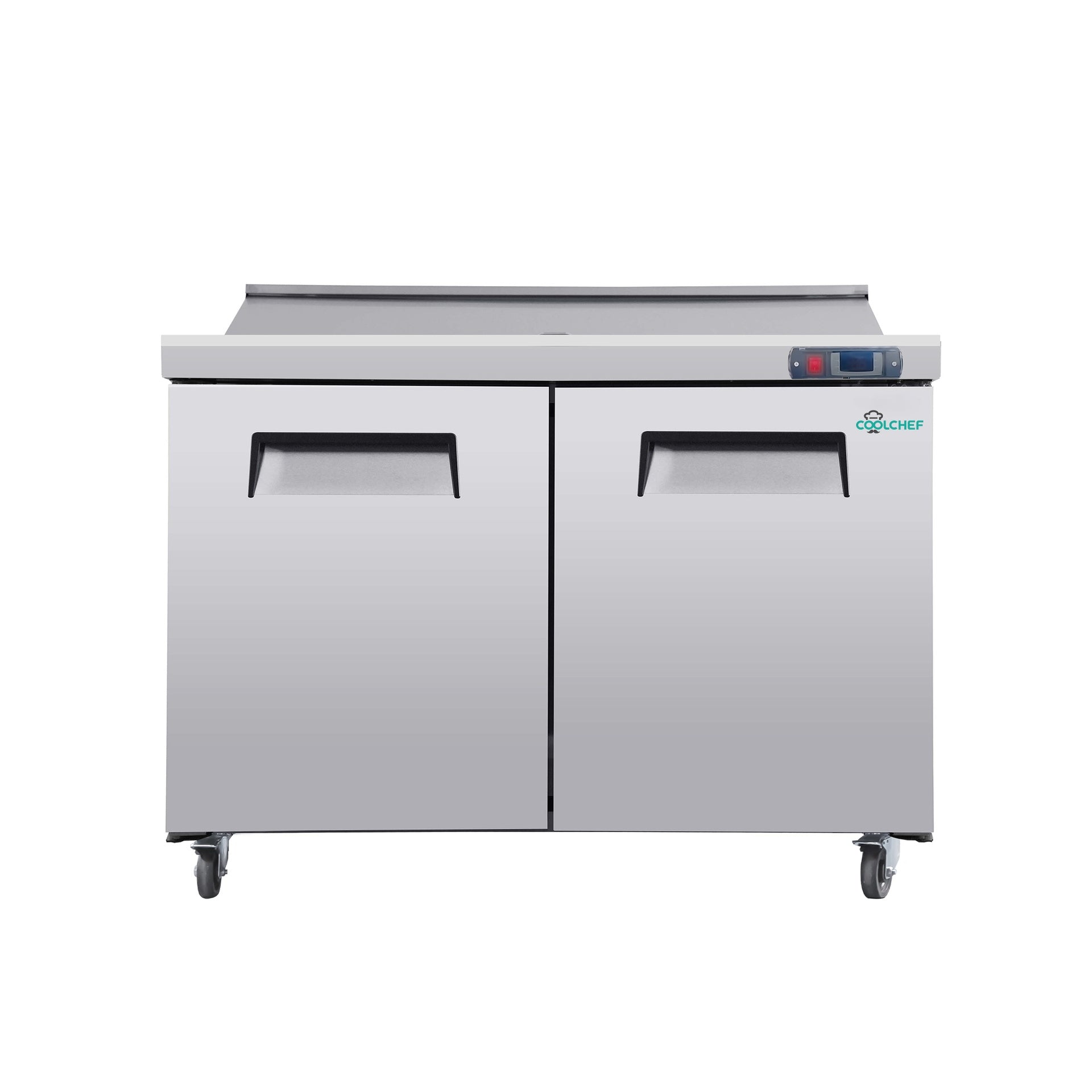 48" Coolchef Mega Top Refrigerated Sandwich Prep Table.NSF, ETL & DOE Certified.Energy-Efficient.Commercial-Grade Stainless Steel.Easy Maintenance