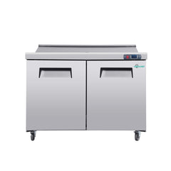 48" Coolchef Mega Top Refrigerated Sandwich Prep Table.NSF, ETL & DOE Certified.Energy-Efficient.Commercial-Grade Stainless Steel.Easy Maintenance