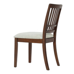 2-Piece Modern Scandinavian Dining Chairs, Curved Wood Backrest with Gray Fabric Seat, Finish for Dining Room and Apartment, Easy to Assembly -LIGHT BROWN-BROWN
