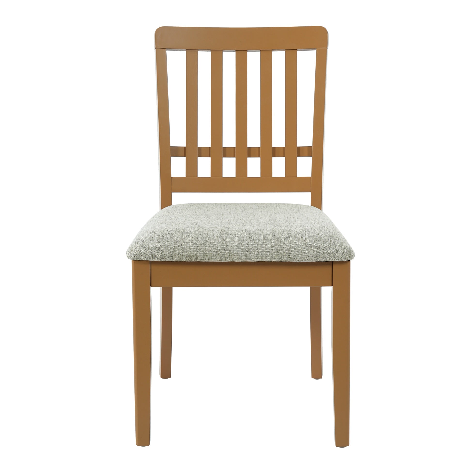 2-Piece Modern Scandinavian Dining Chairs, Curved Wood Backrest with Gray Fabric Seat, Finish for Dining Room and Apartment, Easy to Assembly -LIGHT BROWN
