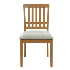 2-Piece Modern Scandinavian Dining Chairs, Curved Wood Backrest with Gray Fabric Seat, Finish for Dining Room and Apartment, Easy to Assembly -LIGHT BROWN
