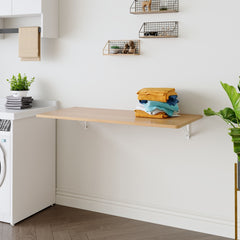 Laundry Room Folding Table Wall Mounted Folding Table for Small Spaces,Fold Down Desk,Workbench,Addition to Garage & Shed/Home Office/Laundry Room/Home Bar/Kitchen & Dining Room,45*22*6.5 inches.