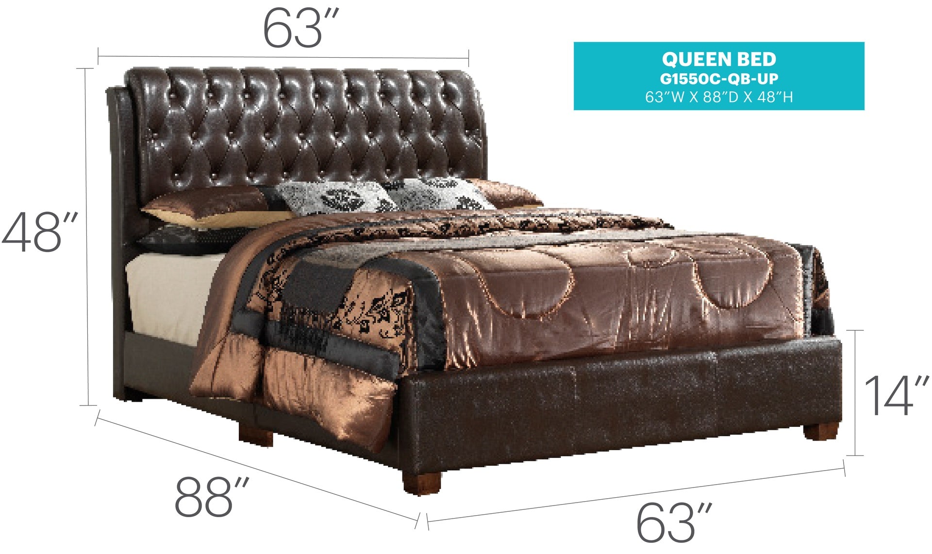 Stylish Contemporary Queen Bed