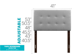 Stylish Light Grey Adjustable Headboard