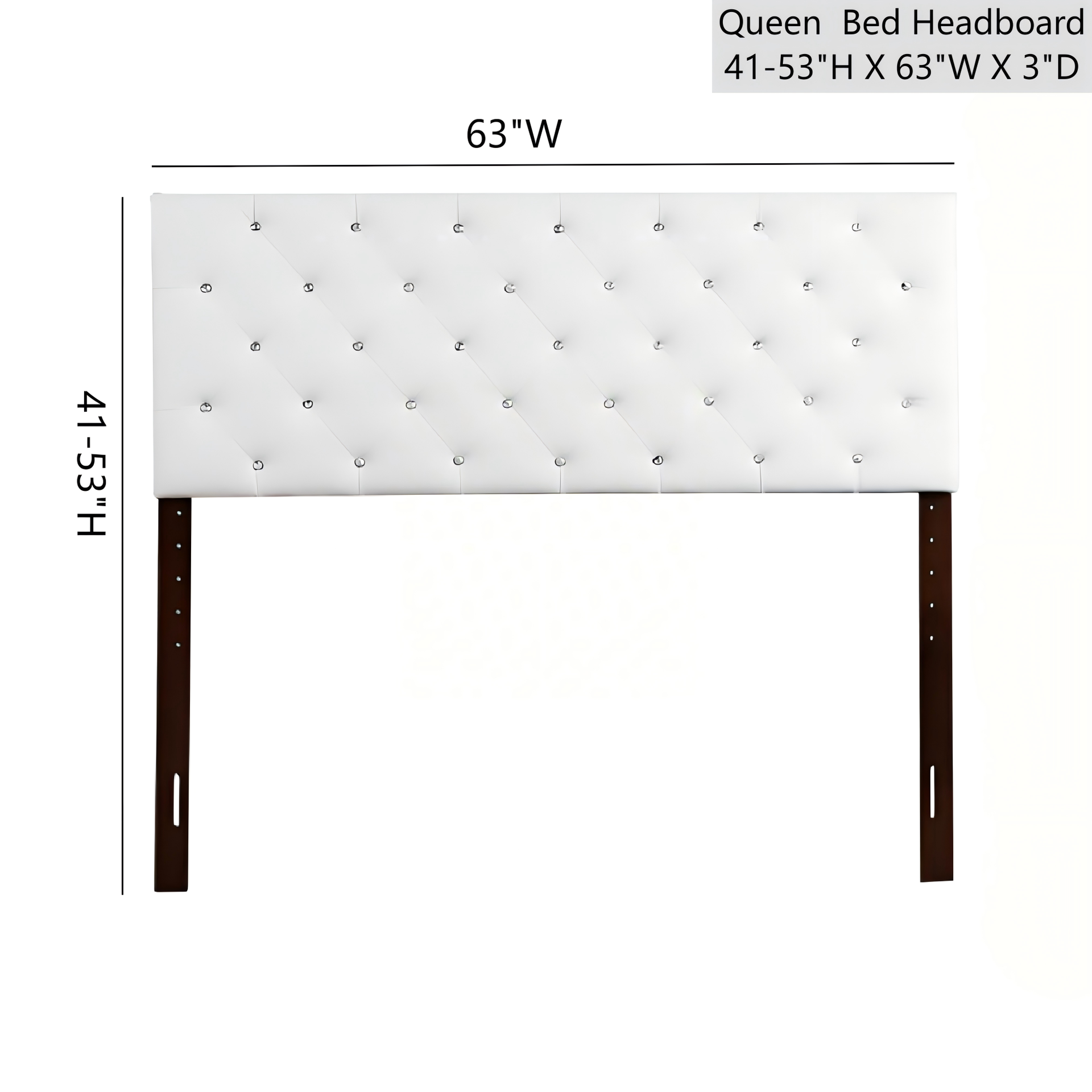 Super Nova G0133-QHB Queen  Bed Headboard, WHITE
