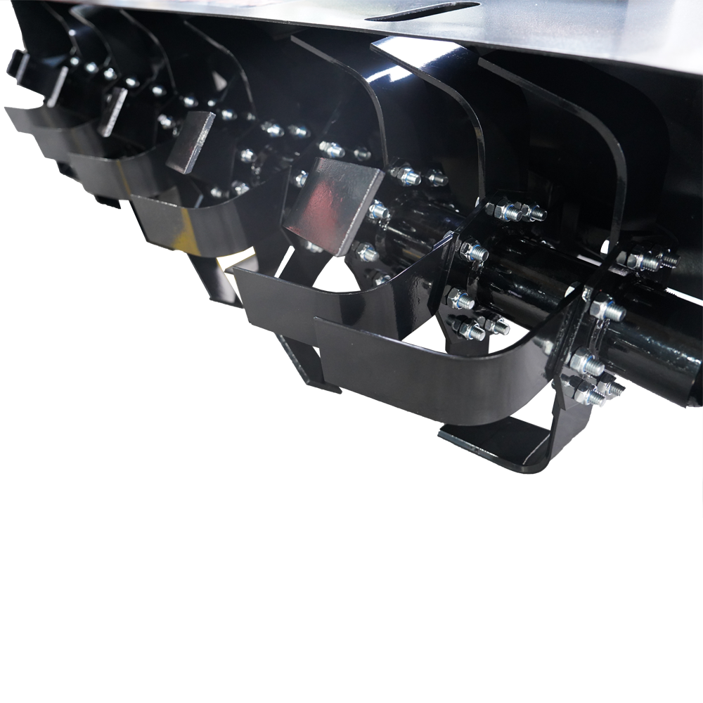 72" Skid Steer Attachments Soil Cultivator Light Duty Hydraulic Roto Tiller