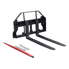 Standard Series Pallet Fork Frame, Hay Frame Attachment, Fits John Deere Tractors, 48.75" Hay Spears, Stablizers and 48" Pallet Fork Blades